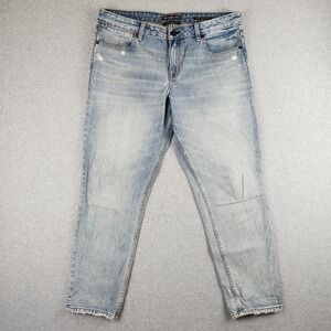 Abercrombie Fitch Ankle Straight High Rise Cotton Jeans Women's W35 L28 Actual